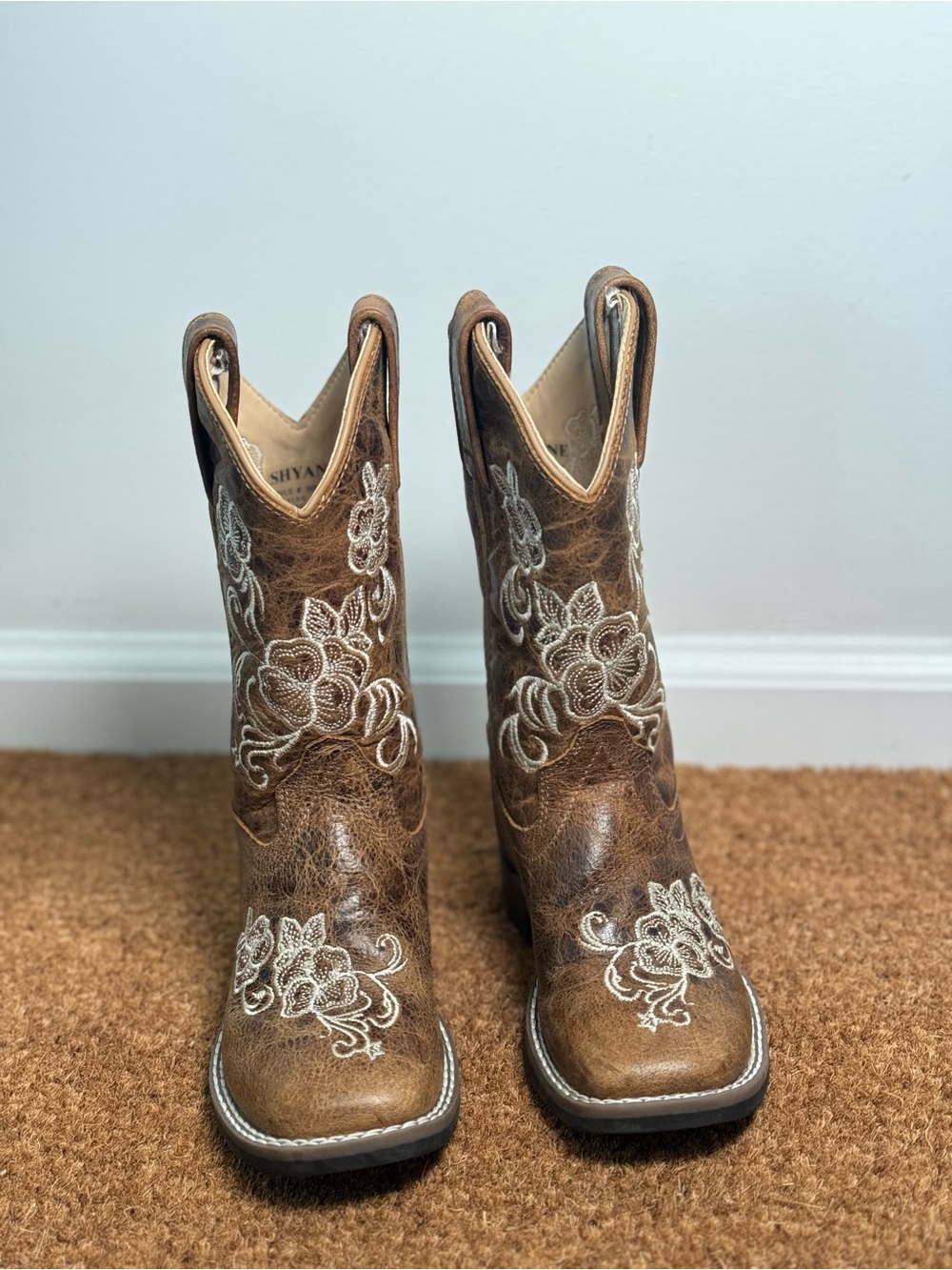 Girls Brown Shyanne Embroidered Western Boots